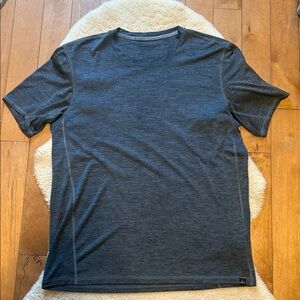Prana Men's Short Sleeve Crew Tee in Dark Heather Blue-Gray